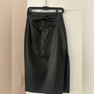 Faux Leather Black Skirt